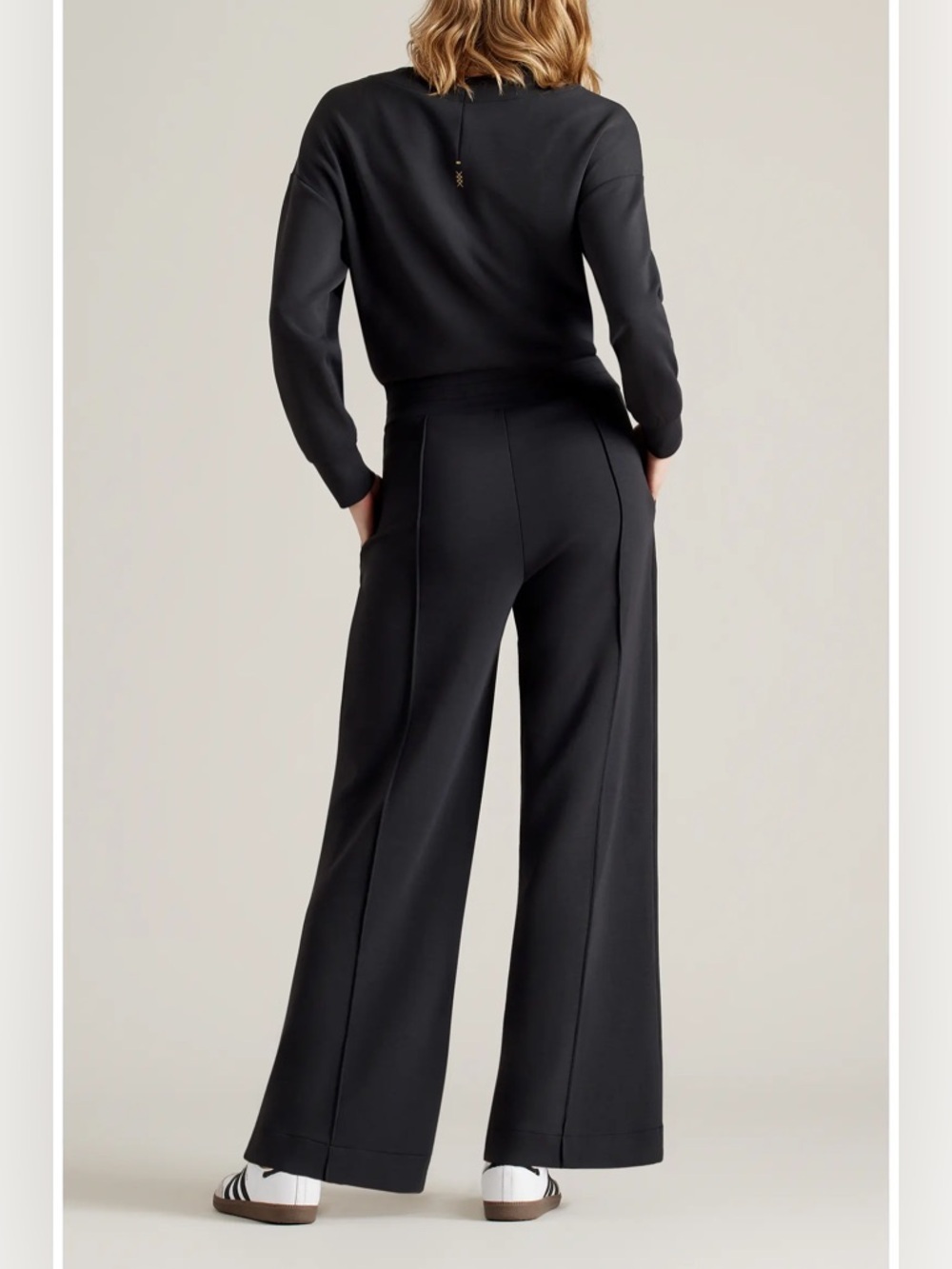 RHÔNE NWT Dream Glow Wide Leg Jumpsuit in Black Size Large - Picture 7 of 7
